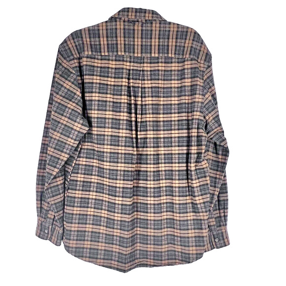 Eddie Bauer Mens Flannel Shirt Sz Medium Multicolor Plaid Heavy Cotton Button Up - Picture 10 of 11